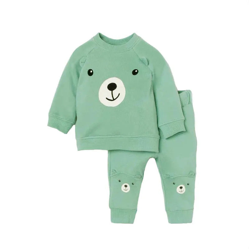Süße Cartoon Baby-Sets – Langärmliges Sweatshirt und Hose für Frühling & Herbst