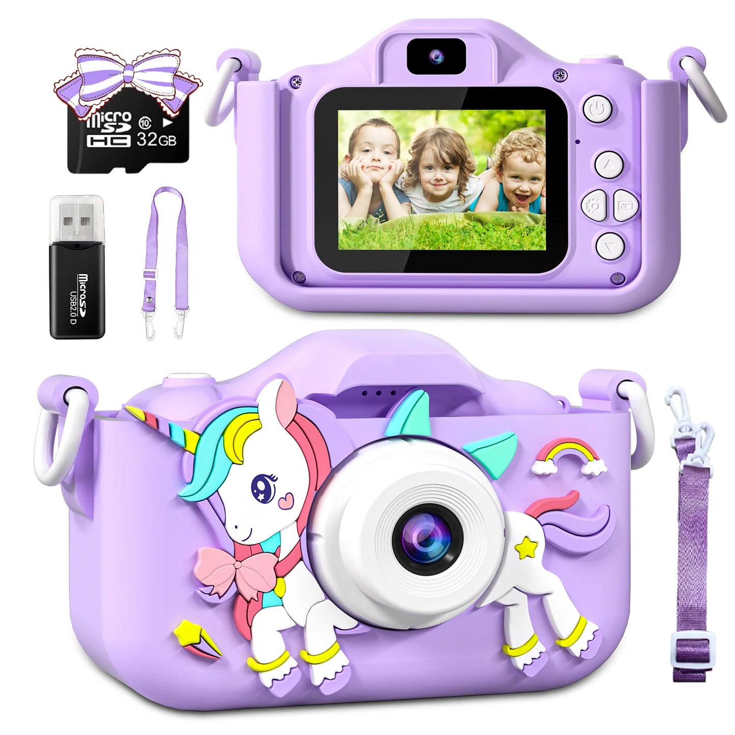 UnicornCam – Kinder Mini Kamera, 1080P HD Spielzeugkamera für Mädchen und Jungen