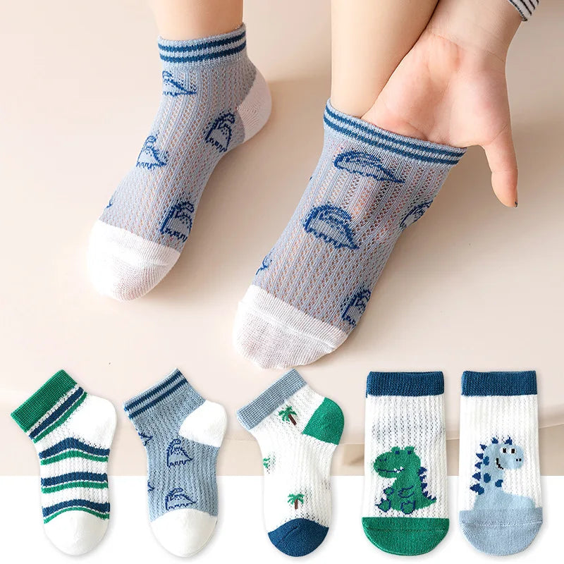 5er-Pack Kinder-Baumwollsocken – Atmungsaktiv und Bequem