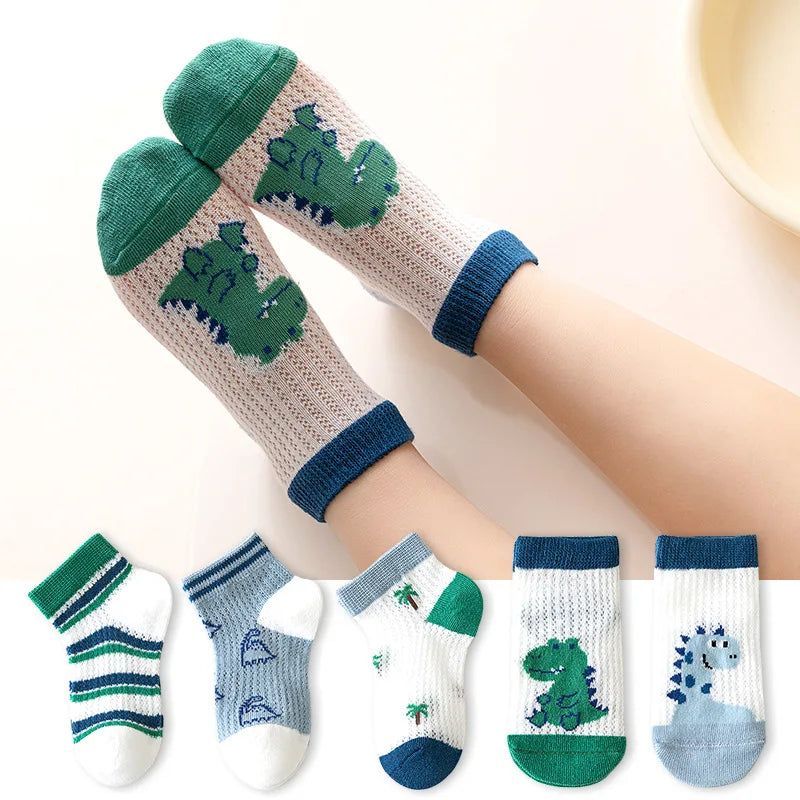 5er-Pack Kinder-Baumwollsocken – Atmungsaktiv und Bequem