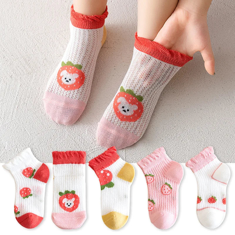 5er-Pack Kinder-Baumwollsocken – Atmungsaktiv und Bequem