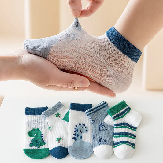 5er-Pack Kinder-Baumwollsocken – Atmungsaktiv und Bequem