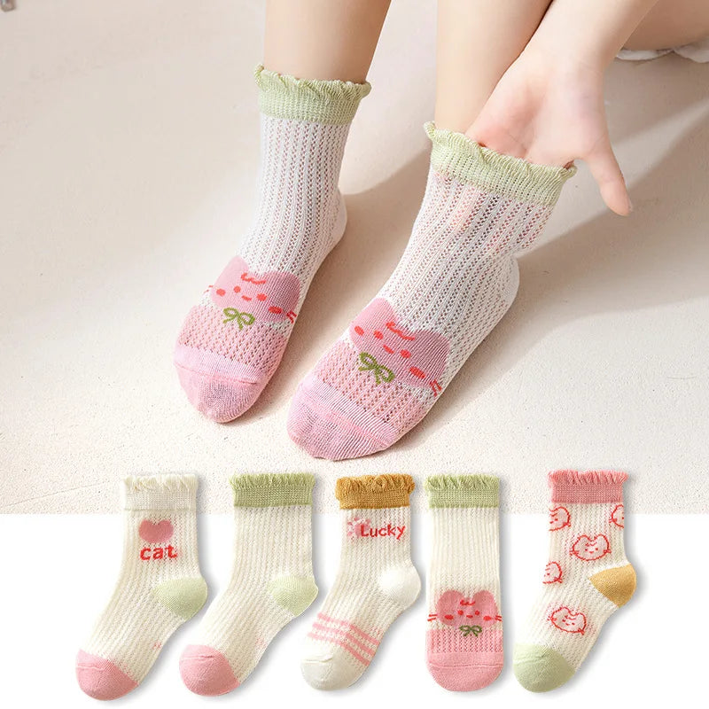 5er-Pack Kinder-Baumwollsocken – Atmungsaktiv und Bequem